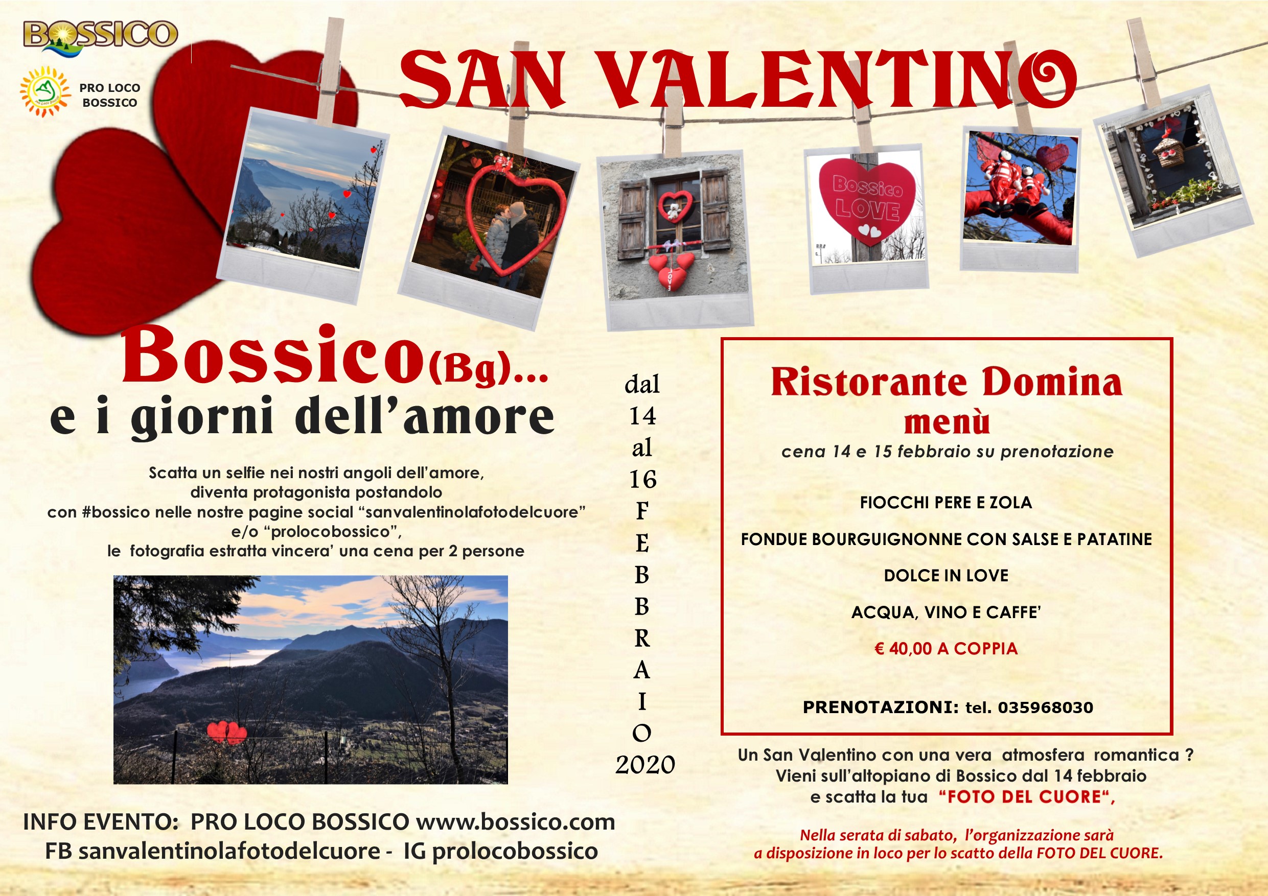 San Valentino 2020 Domina Pro Loco Bossico L Altopiano Del Lago D Iseo